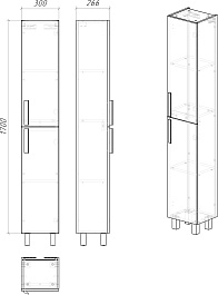 Grossman Шкаф пенал Нео 30 белый – фотография-4